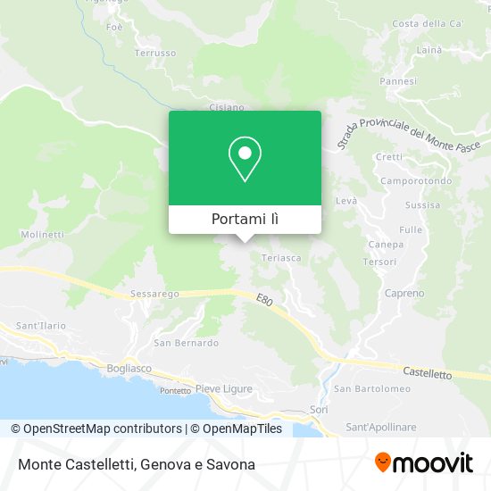 Mappa Monte Castelletti