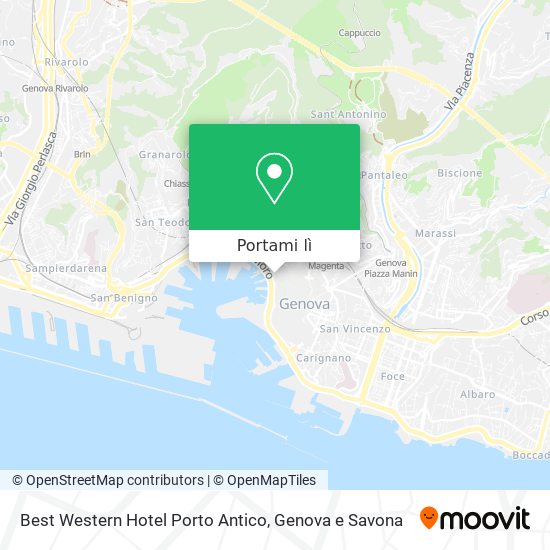 Mappa Best Western Hotel Porto Antico