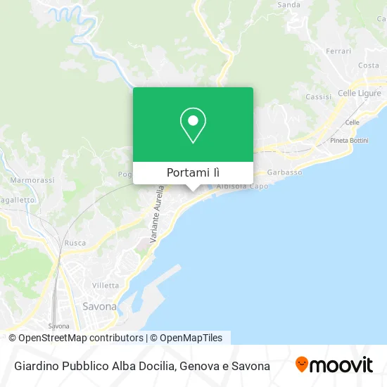 Mappa Giardino Pubblico Alba Docilia