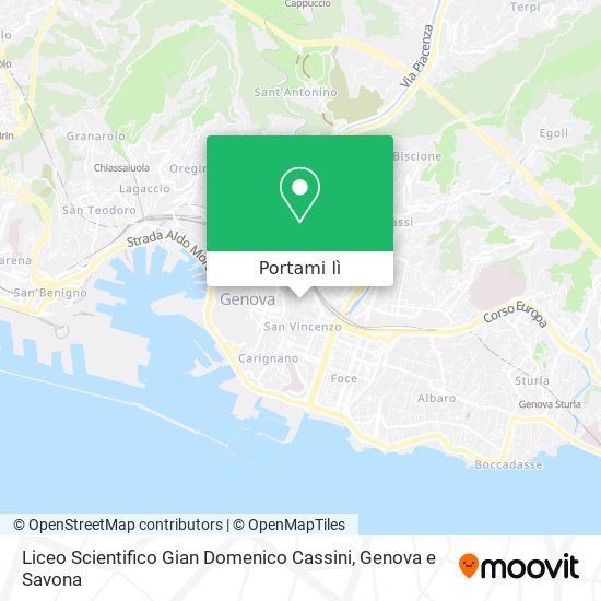 Mappa Liceo Scientifico Gian Domenico Cassini