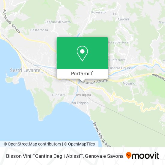 Mappa Bisson Vini ""Cantina Degli Abissi""