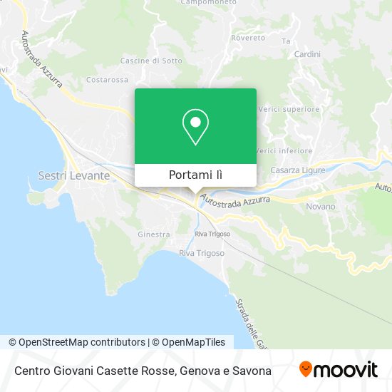 Mappa Centro Giovani Casette Rosse