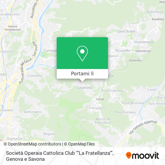 Mappa Società Operaia Cattolica Club ""La Fratellanza""