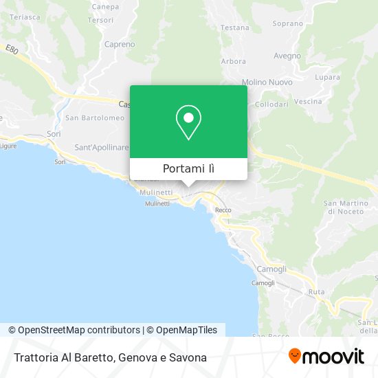 Mappa Trattoria Al Baretto