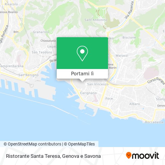 Mappa Ristorante Santa Teresa