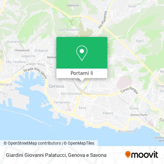Mappa Giardini Giovanni Palatucci