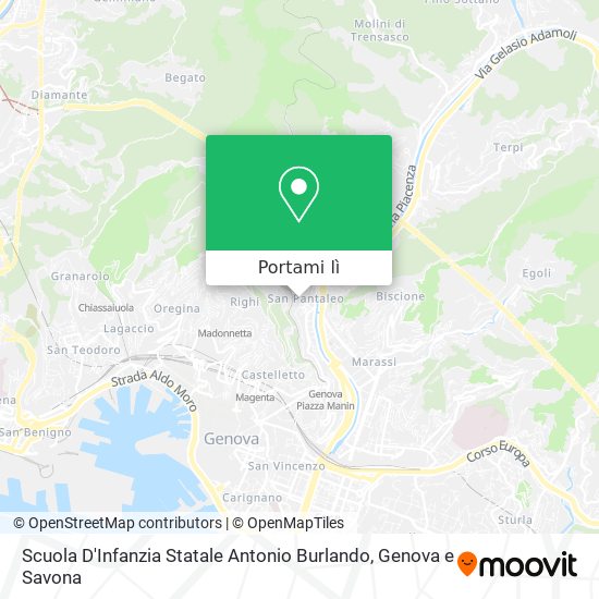 Mappa Scuola D'Infanzia Statale Antonio Burlando