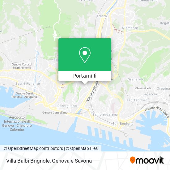 Mappa Villa Balbi Brignole