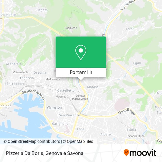 Mappa Pizzeria Da Boris