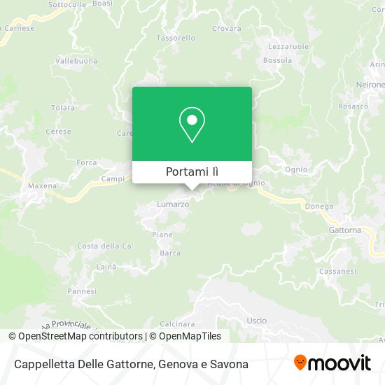 Mappa Cappelletta Delle Gattorne