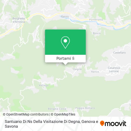 Mappa Santuario Di Ns Della Visitazione Di Degna