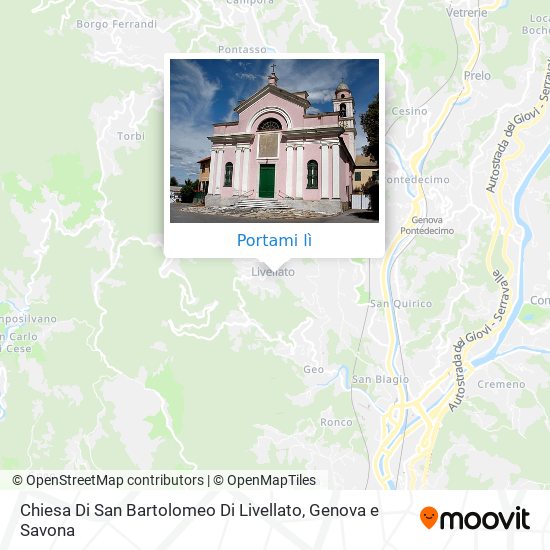 Mappa Chiesa Di San Bartolomeo Di Livellato