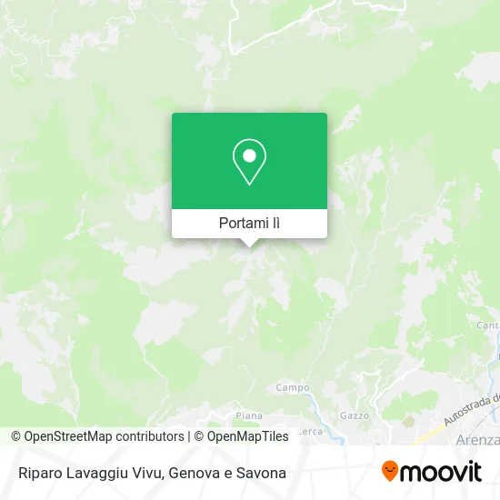 Mappa Riparo Lavaggiu Vivu