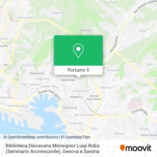 Mappa Biblioteca Diocesana Monsignor Luigi Roba (Seminario Arcivescovile)