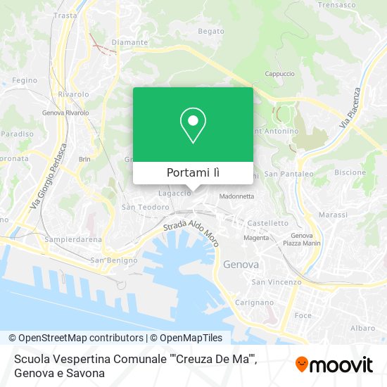 Mappa Scuola Vespertina Comunale ""Creuza De Ma""
