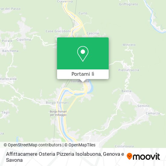 Mappa Affittacamere Osteria Pizzeria Isolabuona
