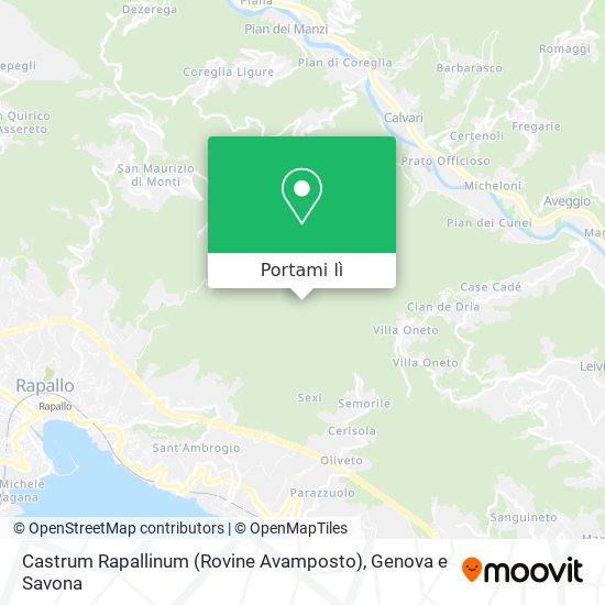 Mappa Castrum Rapallinum (Rovine Avamposto)
