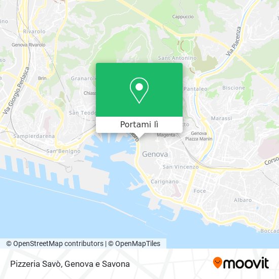 Mappa Pizzeria Savò