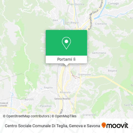 Mappa Centro Sociale Comunale Di Teglia
