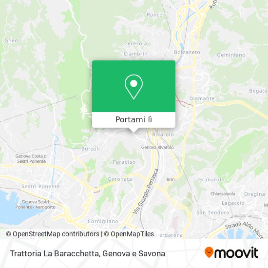 Mappa Trattoria La Baracchetta