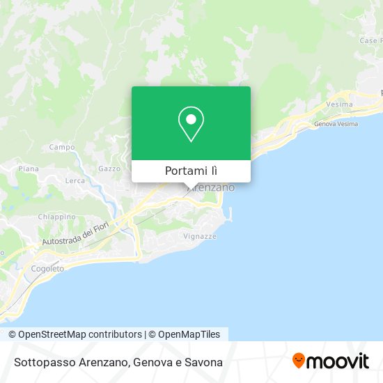 Mappa Sottopasso Arenzano