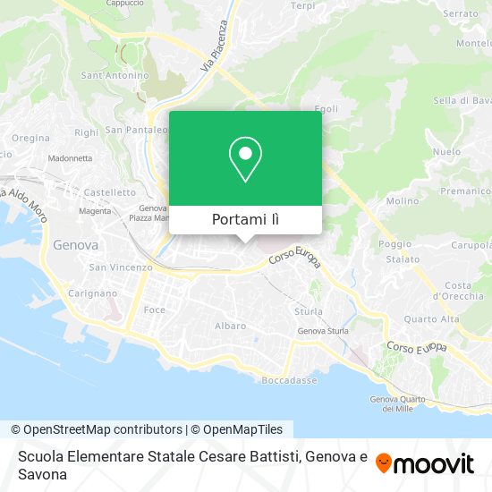 Mappa Scuola Elementare Statale Cesare Battisti