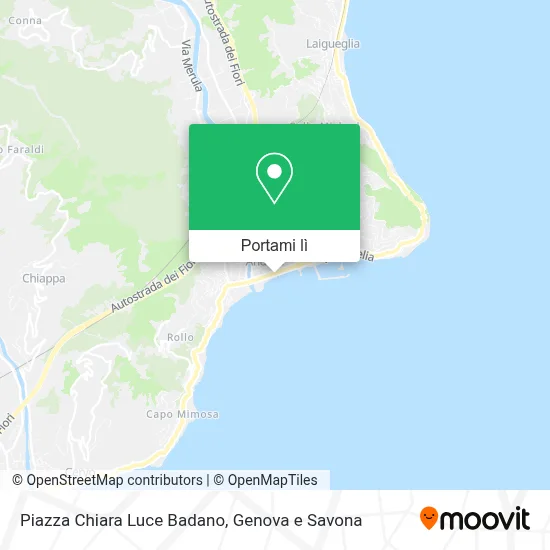 Mappa Piazza Chiara Luce Badano