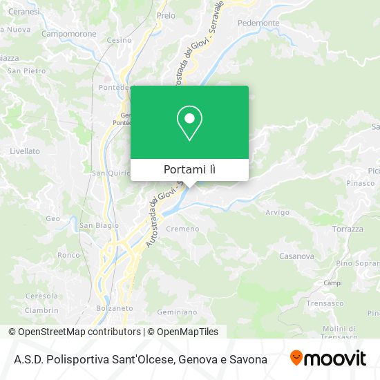 Mappa A.S.D. Polisportiva Sant'Olcese