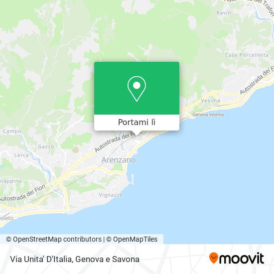 Mappa Via Unita' D'Italia
