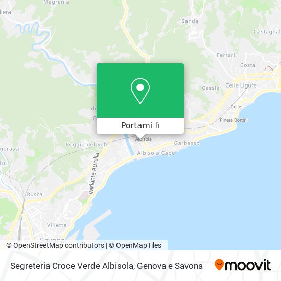 Mappa Segreteria Croce Verde Albisola