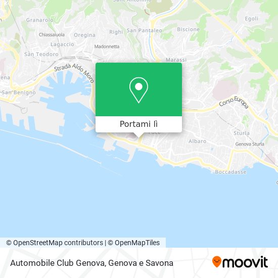Mappa Automobile Club Genova