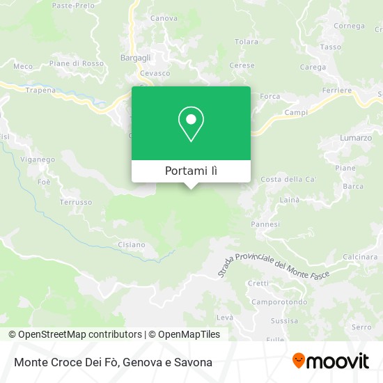 Mappa Monte Croce Dei Fò