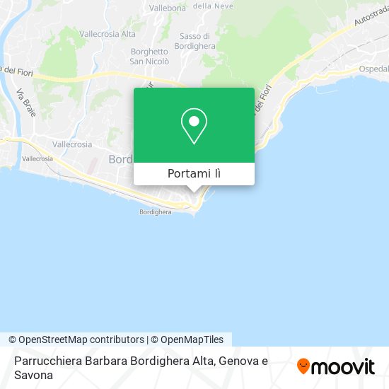 Mappa Parrucchiera Barbara Bordighera Alta