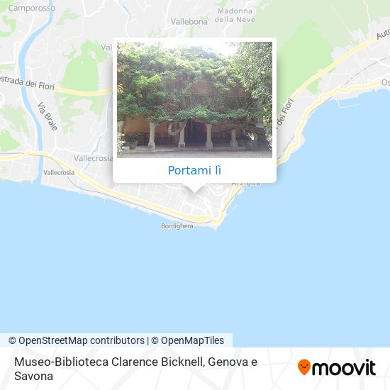 Mappa Museo-Biblioteca Clarence Bicknell