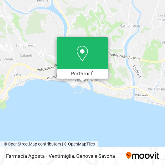 Mappa Farmacia Agosta - Ventimiglia