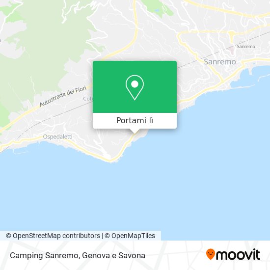 Mappa Camping Sanremo