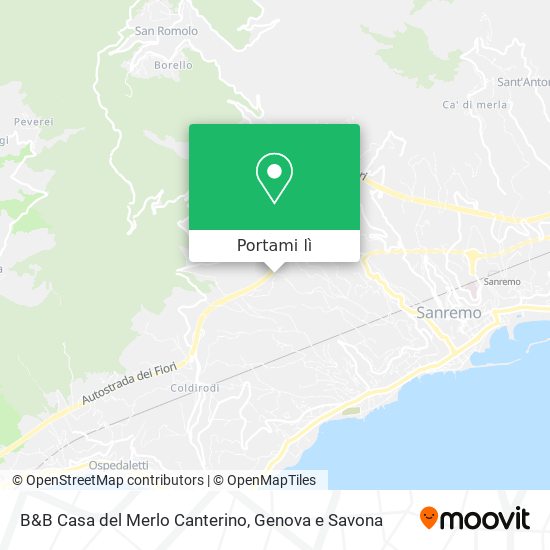 Mappa B&B Casa del Merlo Canterino
