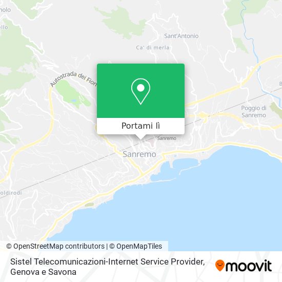 Mappa Sistel Telecomunicazioni-Internet Service Provider