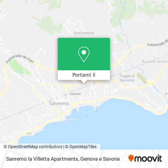 Mappa Sanremo la Villetta Apartments