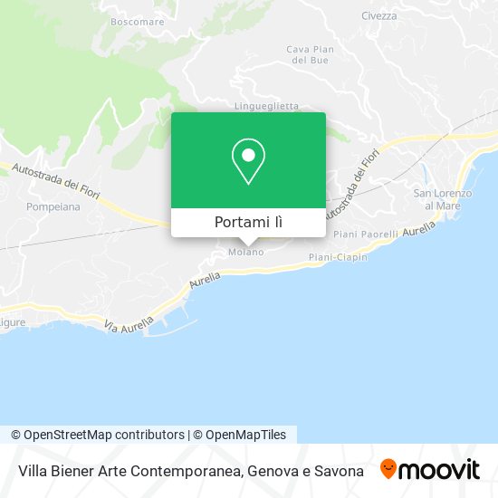 Mappa Villa Biener Arte Contemporanea