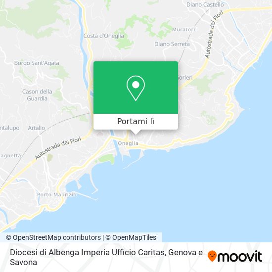 Mappa Diocesi di Albenga Imperia Ufficio Caritas