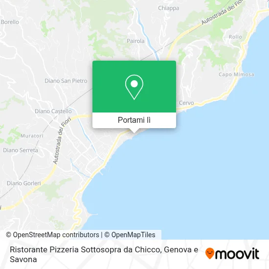 Mappa Ristorante Pizzeria Sottosopra da Chicco