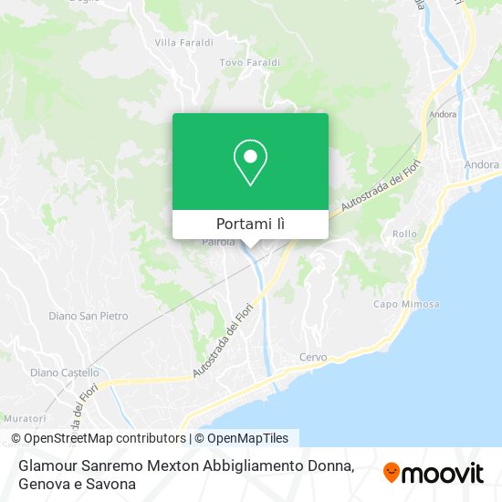Mappa Glamour Sanremo Mexton Abbigliamento Donna