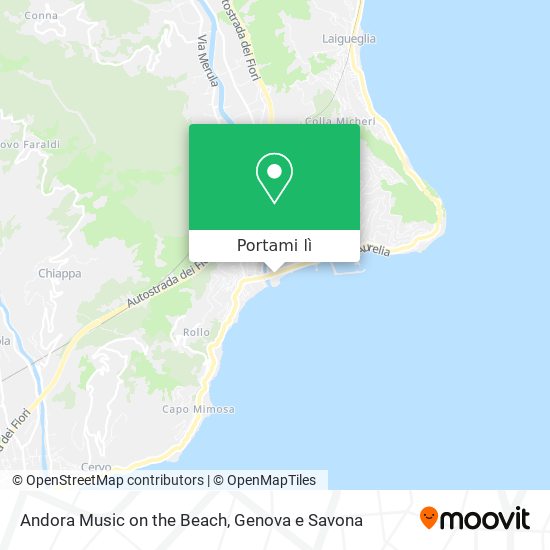 Mappa Andora Music on the Beach