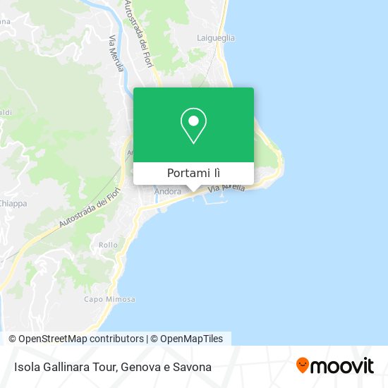 Mappa Isola Gallinara Tour
