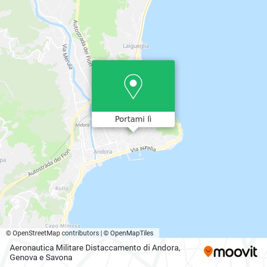 Mappa Aeronautica Militare Distaccamento di Andora