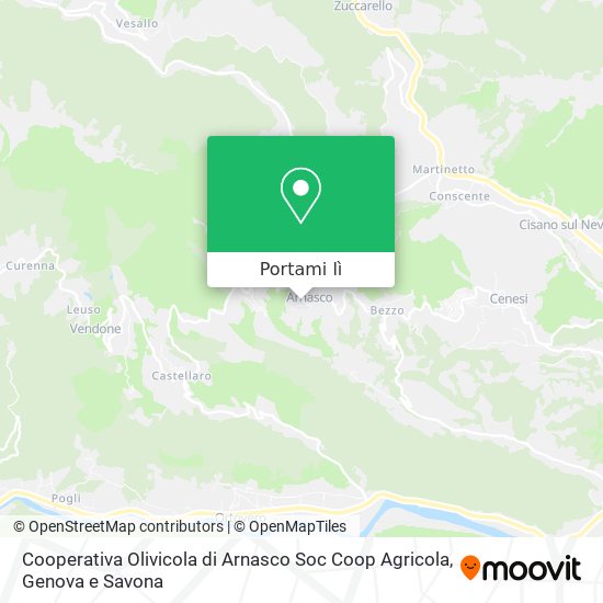 Mappa Cooperativa Olivicola di Arnasco Soc Coop Agricola