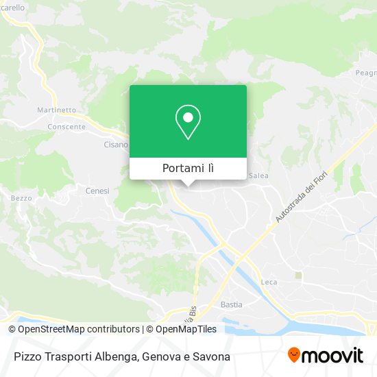 Mappa Pizzo Trasporti Albenga