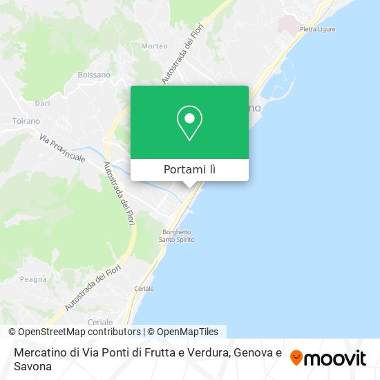 Mappa Mercatino di Via Ponti di Frutta e Verdura