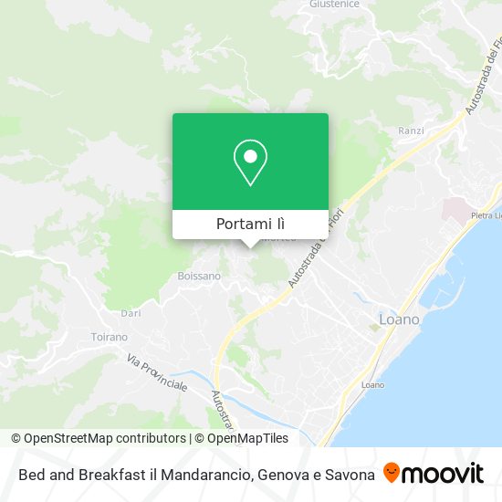 Mappa Bed and Breakfast il Mandarancio